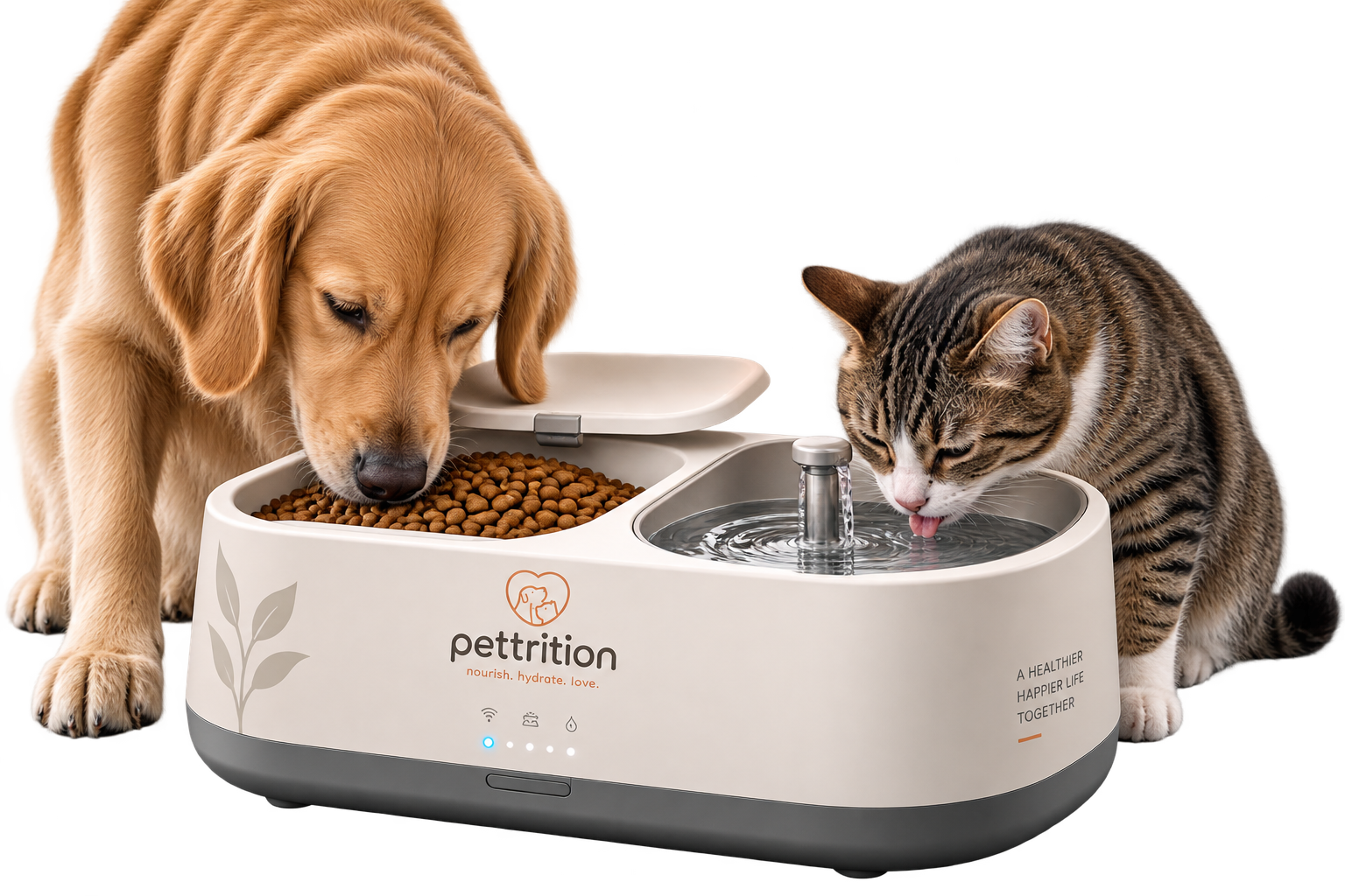 Pettrition connected pet feeder and hydration concept
